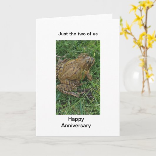 Kikkers Happy Jubileum Kaart (Gele Bloem)