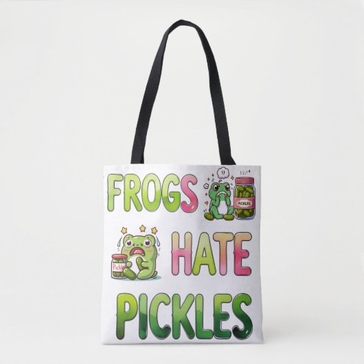 Kikkers haten augurken tote bag (Voorkant)