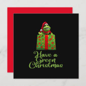 KIKKERS, HEB EEN GROENE KERST, KERSTKIKKER FEESTDAGENKAART (Voorkant / Achterkant)