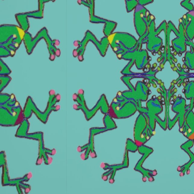 Kikkers hebben plezier kinderen badkamer wallpaper behang (Zoom)