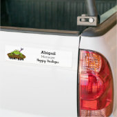 Kikkers heersen grappige groene kikker cartoon bumpersticker (Op Truck)