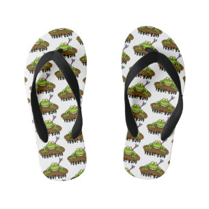 Kikkers heersen grappige groene kikker cartoon kinder teenslippers