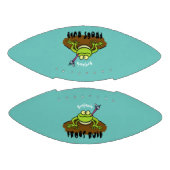 Kikkers heersen grappige groene kikkervis-cartoon american football (Panelen)