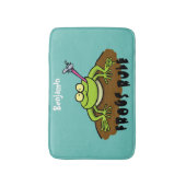 Kikkers heersen grappige groene kikkervis-cartoon badmat (Voorkant Verticaal)