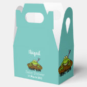 Kikkers heersen grappige groene kikkervis-cartoon bedankdoosjes (Geopend)