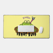 Kikkers heersen grappige groene kikkervis-cartoon bureaumat (Keyboard & Muis)