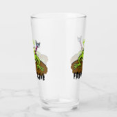 Kikkers heersen grappige groene kikkervis-cartoon glas (Rechts)