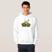 Kikkers heersen grappige groene kikkervis-cartoon hoodie (Voorkant volledig)