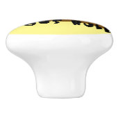 Kikkers heersen grappige groene kikkervis-cartoon keramische knop (Zijkant)