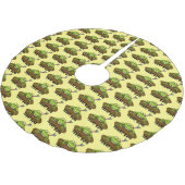 Kikkers heersen grappige groene kikkervis-cartoon kerstboom rok (Gekanteld)