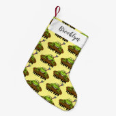 Kikkers heersen grappige groene kikkervis-cartoon kleine kerstsok (Voorkant (Hangend))