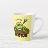 Kikkers heersen grappige groene kikkervis-cartoon latte mok (Rechts)