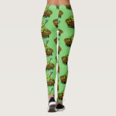 Kikkers heersen grappige groene kikkervis-cartoon leggings (Achterkant)