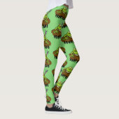 Kikkers heersen grappige groene kikkervis-cartoon leggings (Rechts)