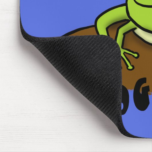 Kikkers heersen grappige groene kikkervis-cartoon muismat (Hoek)