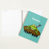 Kikkers heersen grappige groene kikkervis-cartoon planner (Display)