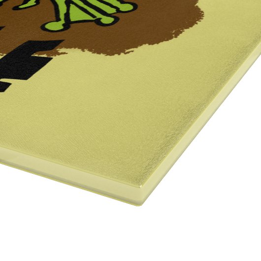 Kikkers heersen grappige groene kikkervis-cartoon snijplank (Hoek)