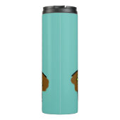 Kikkers heersen grappige groene kikkervis-cartoon thermosbeker (Achterkant)