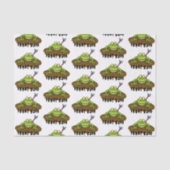 Kikkers heersen grappige groene kikkervis-cartoon tissuepapier (Voorkant)