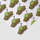 Kikkers heersen grappige groene kikkervis-cartoon tissuepapier (Detail)