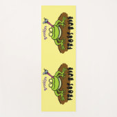 Kikkers heersen grappige groene kikkervis-cartoon yogamat (Voorkant)