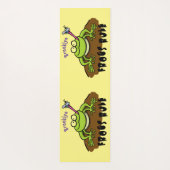 Kikkers heersen grappige groene kikkervis-cartoon yogamat (Achterkant)