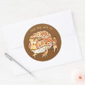  Kikkers, Hop ermee! Ronde Sticker (Envelop)