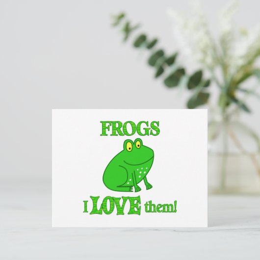 Kikkers houden van hen briefkaart (Staand voorkant)