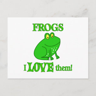 Kikkers houden van hen briefkaart