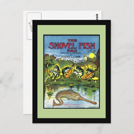 Kikkers in band briefkaart (Voorkant / Achterkant)