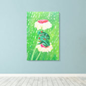 Kikkers in de regen canvas afdruk (Insitu (Houten vloer))