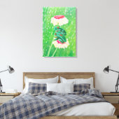 Kikkers in de regen canvas afdruk (Insitu (Slaapkamer))