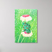 Kikkers in de regen canvas afdruk (Voorkant)