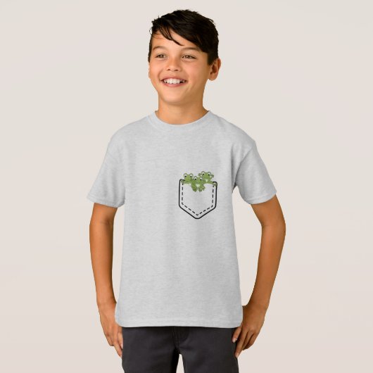 Kikkers in een zak t-shirt (Voorkant volledig)