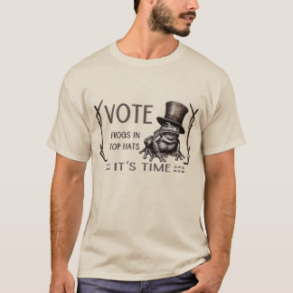 Kikkers in hoge hoeden t-shirt