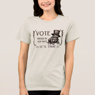 Kikkers in hoge hoeden Tri-Blend shirt