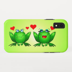 Kikkers in Love Cute Hoppy Cartoon Animals Hearts Case-Mate iPhone Case