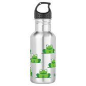 Kikkers Kinder waterfles met naam Waterfles (Voorkant)