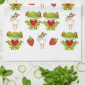 Kikkers Kip Aardbei Keuken Handdoek (Gevouwen)