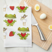 Kikkers Kip Aardbei Keuken Handdoek (Quarter Fold)