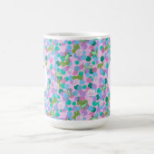 Kikkers Kunst Roze Waterlelies Aangepaste Monogram Koffiemok (Center)