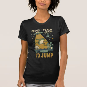 Kikkers leren aliens springen t-shirt