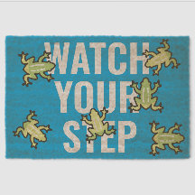 KIKKERS! Let op uw stap, wijzig tekst WIT + BLAUW