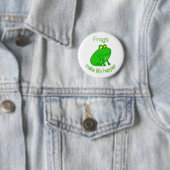 Kikkers maken het leven gelukkiger ronde button 5,7 cm (In situ)