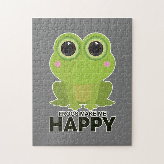 Kikkers maken me gelukkig legpuzzel (Verticaal)