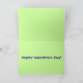 Kikkers met de Gelukkige Valentijnsdag van het Feestdagen Kaart (Binnen)