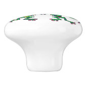 Kikkers met gesynchroniseerde zwemknolkunst keramische knop (Zijkant)