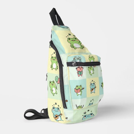Kikkers met Kleine Hobbys Sling Bag (Linkerhoek)