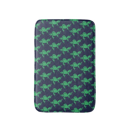 Kikkers Navy Blauwe Badmat (Voorkant Verticaal)