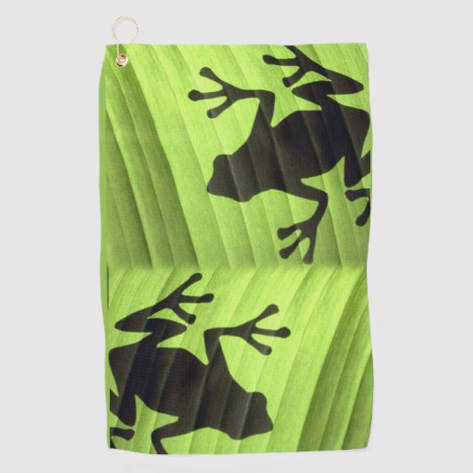 Kikkers ontwerp golfhanddoek (Voorkant)